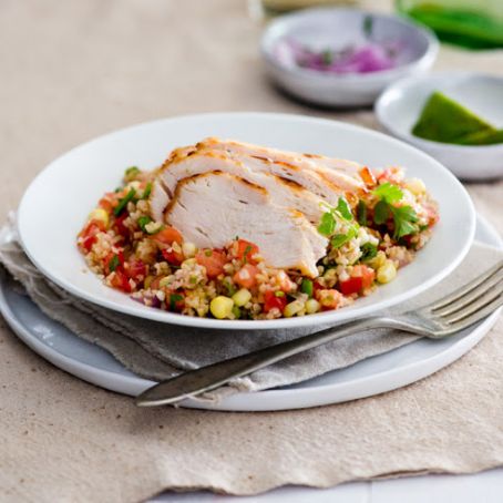Chicken and Bulgur Salad with Corn