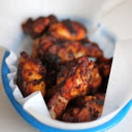 Baked Brown Sugar Chicken Wings with Roasted Red Pepper Cream Sauce.