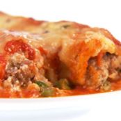 Baked Manicotti with Sausage and Peas