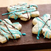 Peppermint Bark Snowflake Cookies