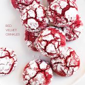 Red Velvet Crinkle Cookies