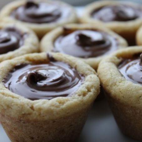 Mini Nutella Cookie Cups