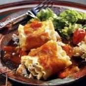 Chicken Enchilada Lasagna Bundles