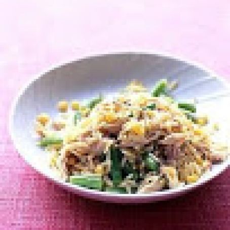 Orzo with Chicken, Corn, and Green Beans