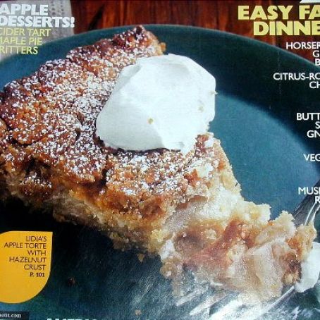 APPLE TORTE WITH BREADCRUMB-HAZELNUT CRUST