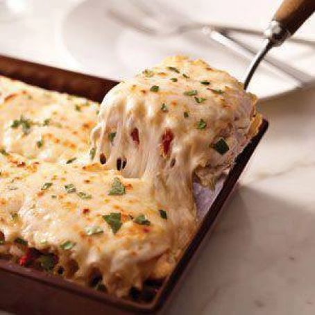 Creamy White Chicken Alfredo Lasagna