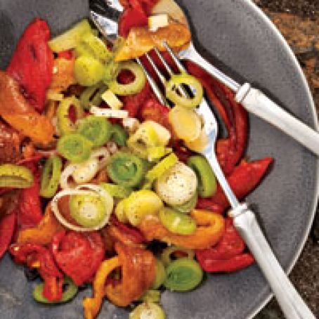 Roasted Peppers with Leeks
