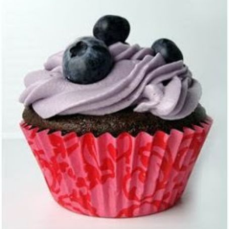 Dark Chocolate Blueberry Rooibos Cupcakes