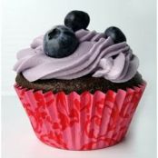 Dark Chocolate Blueberry Rooibos Cupcakes