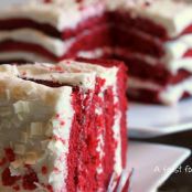 Red Velvet Cake with White Chocolate Frosting