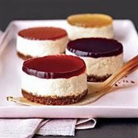 Mini Cheesecakes with Wine Gelées