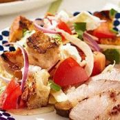 Grilled Bread Salad with Tomatoes and Goat Cheese