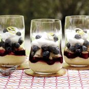 Lemon Custard, Blueberry, and Shortbread Verrines
