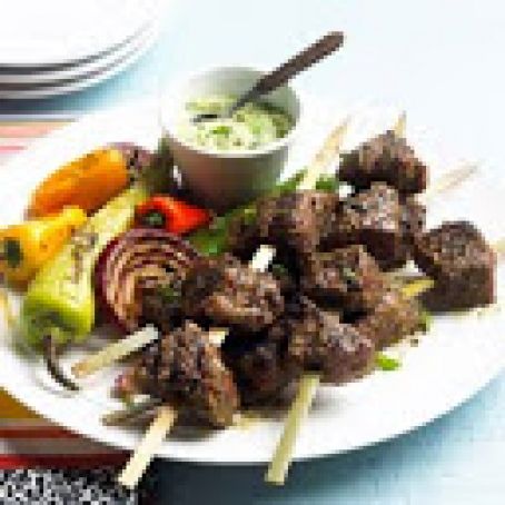 Top Sirloin Kabobs with Avocado Sauce