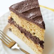 Peanut Butter Layer Cake with Chocolate Frosting