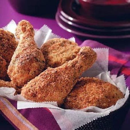 Cornmeal Oven-Fried Chicken