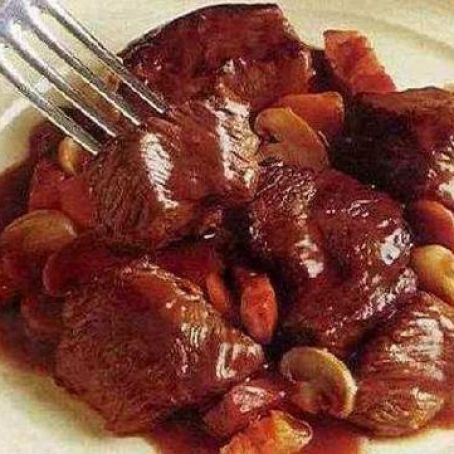 Slow cooked French beef burgundy