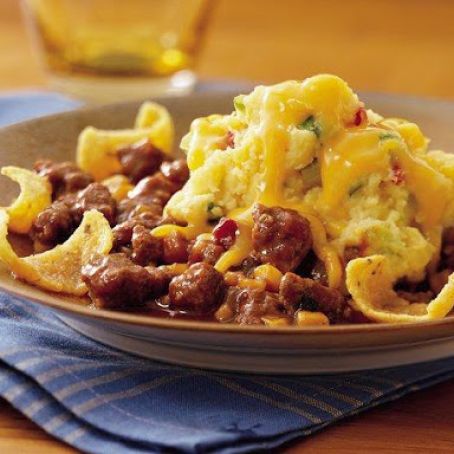 Barbecue Beef and Corn Shepherd's Pie