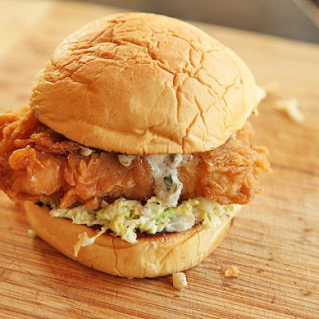 Fried Fish Sandwiches With Creamy Slaw and Tartar Sauce