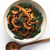 Delicata Squash Salad with Kale and Cranberry Beans