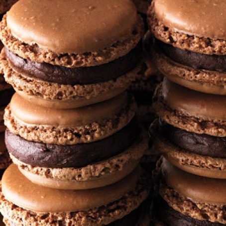 Chocolate Macarons with Orange Ganache