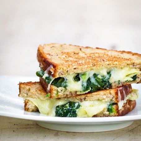 Spinach Artichoke Grilled Cheese