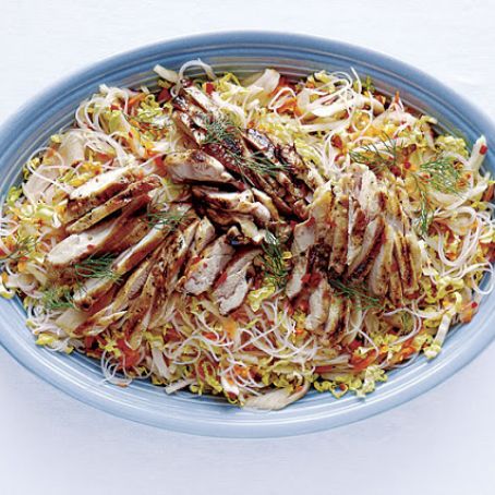 Asian Chicken and Rice Noodle Salad