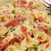 Prosciutto and Pea Bowtie Pasta