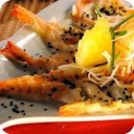 CARPACCIO DE CAMARÓN CON PIÑA