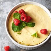 Crustless Lemony Cheesecake