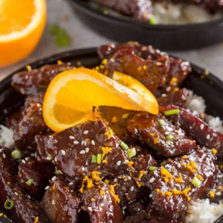 Sticky Orange Beef