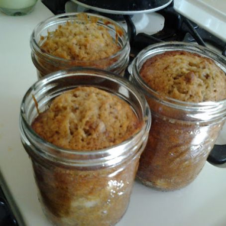 Banana Nut Bread Baked in a Jar