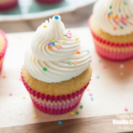 Vanilla Cupcakes with Vanilla Buttercream Recipe