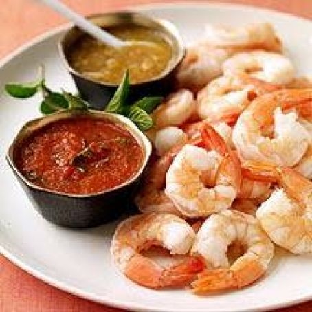 Shrimp with Two Dipping Sauces
