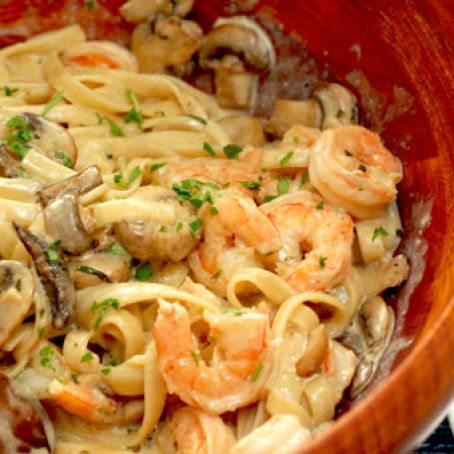 Shrimp and Mushroom Pasta