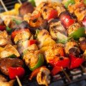 Chicken Kabobs with Peach Glaze