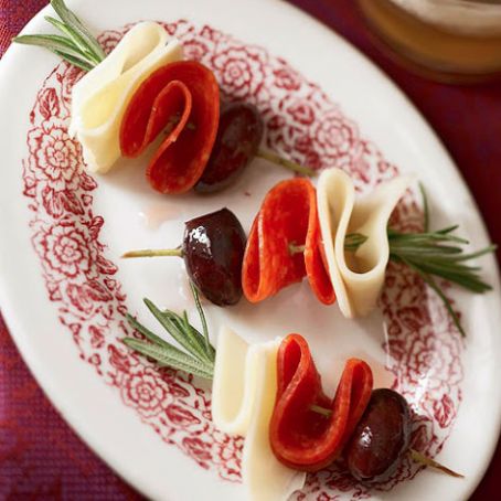 Olive-Pepperoni Kabobs