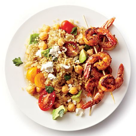 Spicy Griled Shrimp with Quinoa Salad