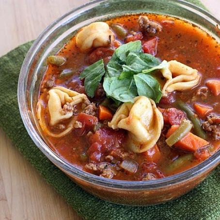 Italian Sausage Soup with Cheese Tortellini
