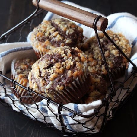 Chocolate Coffee Toffee Crunch Muffins