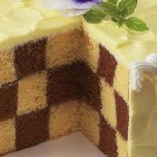 Chocolate and Vanilla Checkered Flag Cake