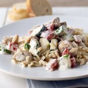 Creamy Italian Chicken & Orzo Skillet