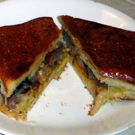 Sausage, Cheese and Onion Panini
