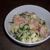 Orzo Feta Salad w/ or w/out Roasted Shrimp