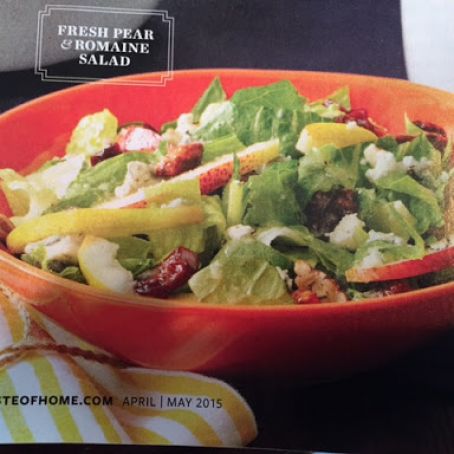 Fresh Pear & Romaine Salad Recipe