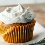 Pumpkin Cupcakes with Cinnamon Cream Cheese Icing