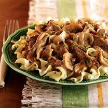 Beef Stroganoff with Parslied Noodles