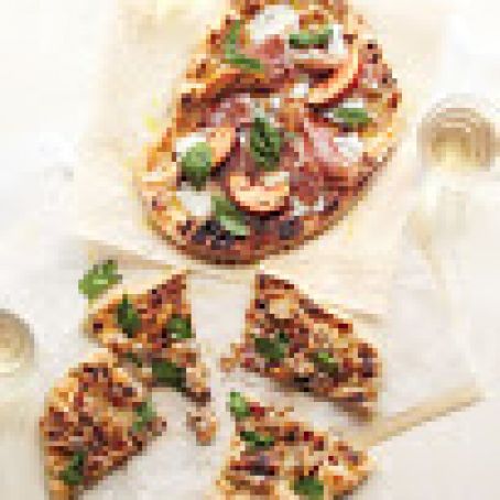 Grilled Pizzas with Clams and Bacon