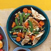 Pot Sticker Salad with Snap Peas