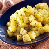 Garlic Coriander Potato Cubes